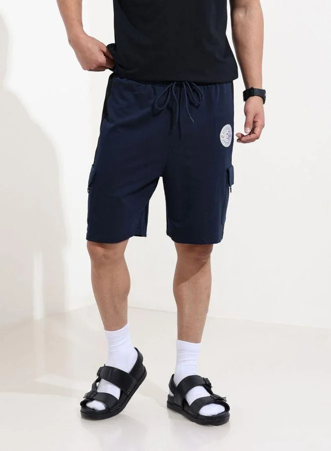 ذا انديان كراج كو Men Oversized Fit Superman Printed Cargo Pocket Mid-Rise Shorts
